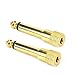 TISINO 1/4 Mono to 1/8 Mono Adapter, 6.35mm TS Male Plug to 3.5mm Female (Mono to Mono) Audio Adaptor Audio Connector - 2 Pack