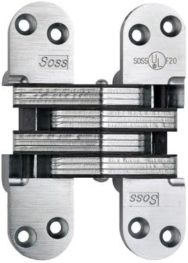 SOSS 220AS Alloy Steel 20/90/180 Min. Fire Rated Hinge for 2" Doors, Black E-Coat Exterior Finish