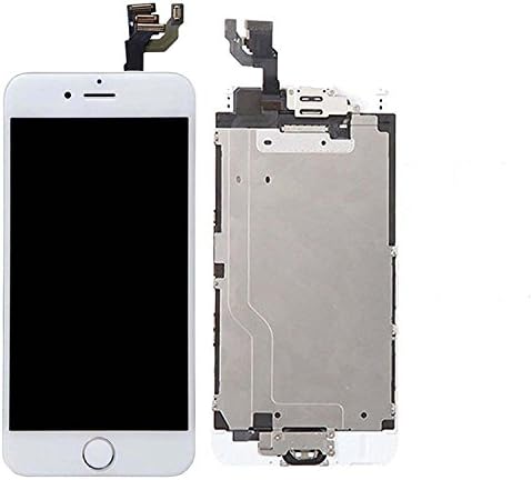 For iPhone 6 Plus 5.5 inch LCD Screen Replacement Digitizer Assembly with Proximity Sensor + Ear Speaker + Front Camera + Home Button (Without Touch ID Function) (White)