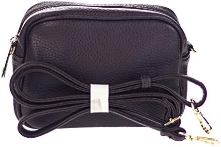 Canal Collection Classic Soft PVC Leather Mini Zipper Crossbody Pouch (Coffee)
