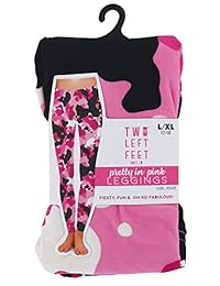 Leggings de dos pies izquierdos en color rosa