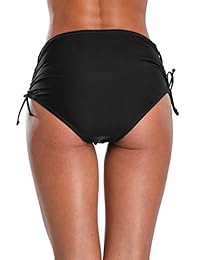 Bañador para dama ATTRACO sólido de cintura media y alta