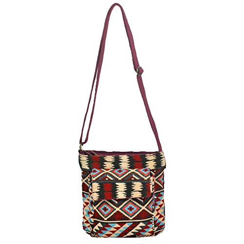 Hippie Chick Purple Tribal Crossbody Passport Bag
