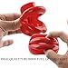 4 Pieces Silicone Face Slimmer Mouth Tightener Rubber Anti-wrinkle Anti-aging Mouth Muscle Tightener Face Exercise Lips Trainer Face-lift (4 pcs, 2 Red and 2 Pink)
