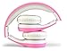 NENOS Children Kids Children's Volume Limited Headphones for Kids Foldable (Pink)