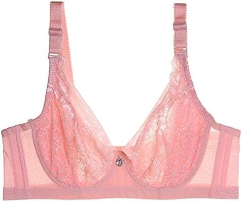 KLJR Women Comfort Push Up Underwire Lace See-Through Sexy Sleep Bra