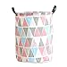 Pauwer Fabric Nursery Hamper Canvas Laundry Basket Foldable with Waterproof PE Coating Large Storage Laundry Hamper for Kids Boys and Girls Office, Bedroom, Clothes, Toys(17.3