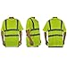 SHORFUNE High Visibility T-Shirt with Short Sleeve, Reflective Strips, Yellow, ANSI/ISEA Standards, XXL