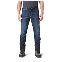 5.11 Tactical Defender-Flex Straight Jeans, Mechanical Stretch Fabric, Classic Pockets, Style 74477