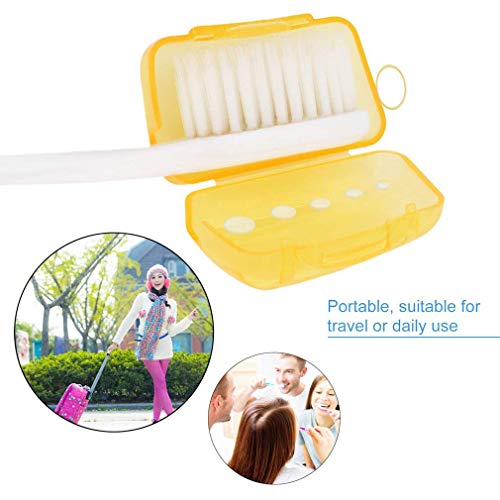 Plastic Toothbrush Cover - Dentist Choice Antibacterial Toothbrush Case Protector - Bristle Head Cover Great to Travel - Pack of 4-Sold by BIOBEAUTY
