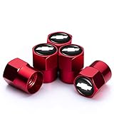 PATWAY 5 Pcs Metal Car Wheel Tire Valve Stem Caps for Chevrolet Car Silverado Colorado Suburban Tahoe Malibu Camaro Cruze Equinox Sonic Logo Styling Decoration Accessories.