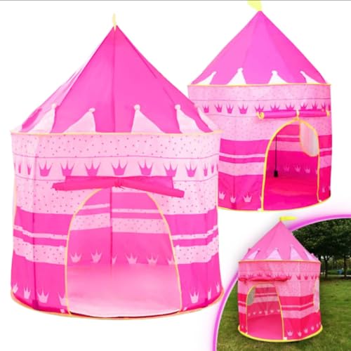 Barraca Infantil Cabana Infantil Menina E Menino Tenda Cabaninha Dobravel Castelo Das Princesas E Príncipes [ K-SELL IMPORTS ] (Rosa)