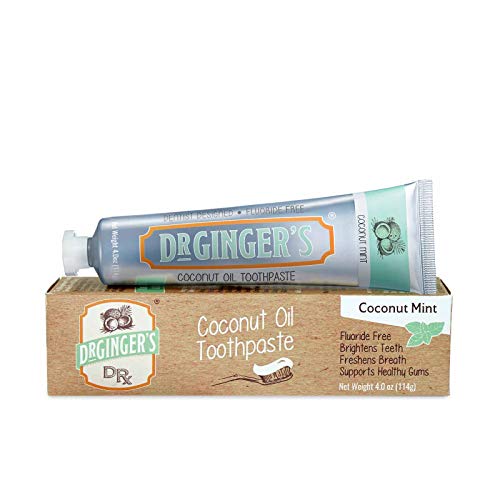 Dr. Ginger's Coconut Oil Toothpaste, AllNatural Oil Pulling & Xylitol