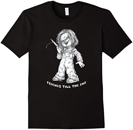 Mens Friends Till The End Chucky T-Shirt Small Black