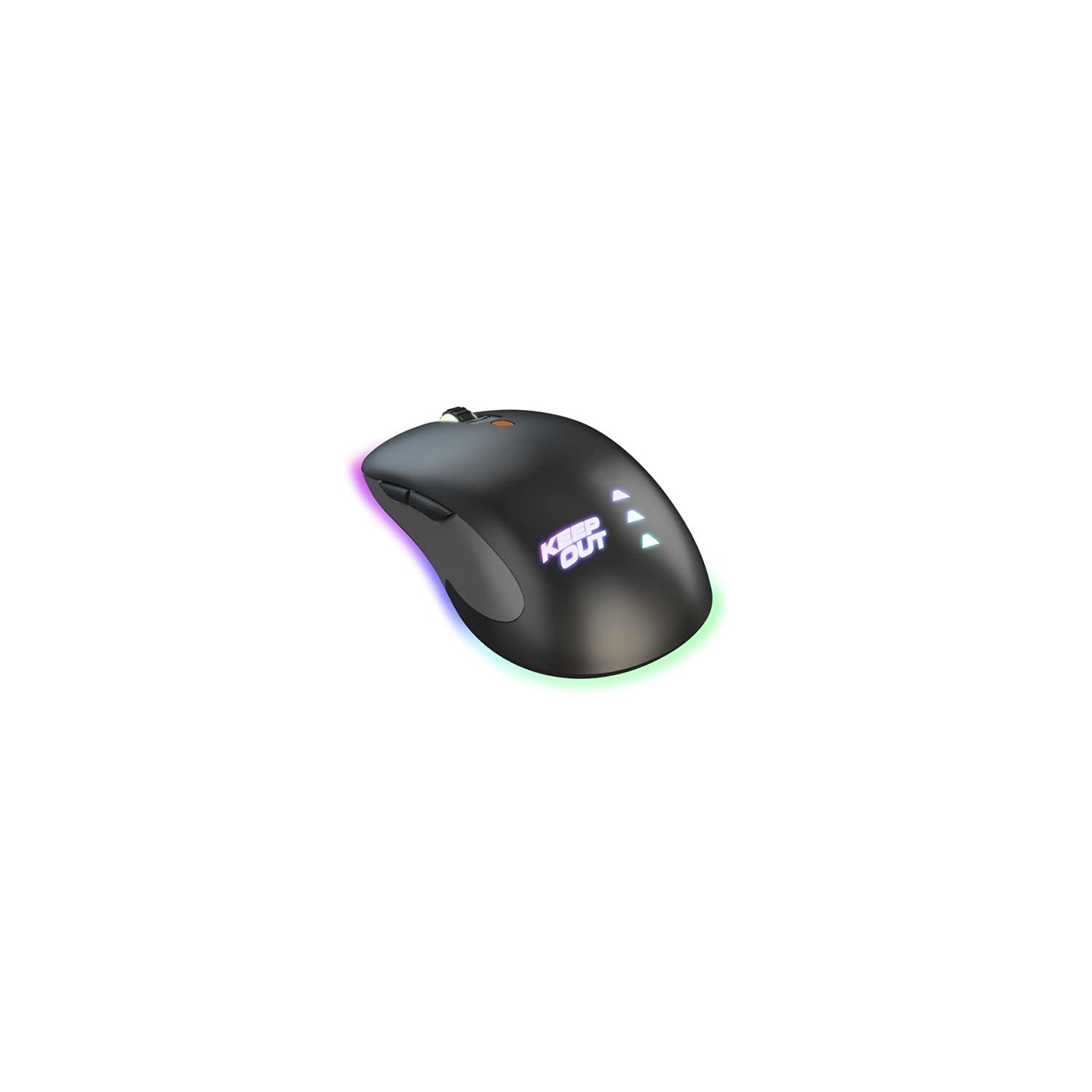 KEEP OUT Gaming X9CH – Mouse (up to 8200 dpi), 6 Buttons, USB, Nylon Cable 1.8 m, RGB LED Lighting, Ambidextrous, Black and Green