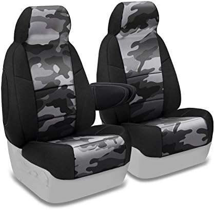 Coverking Front 50/50 Bucket Custom Fit Seat Cover for Select Ford Models - Neosupreme (Traditional Urban Camo with Black Sides)