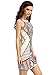 ROMWE Women's Cutaway Sleeveless Geometric Print Party Dress Multicoloured S