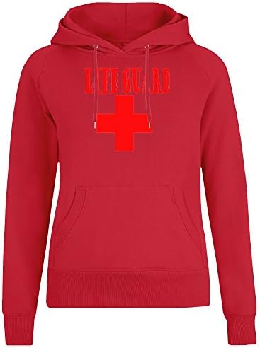 Lifeguard Jacket with Hoodie for Women - 100% Soft Cotton - High Quality DTG Printing - Custom Printed Womens Clothing