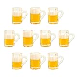 JETEHO 10Pcs Dollhouse Mugs Miniature Cups Dollhouse Beer Cup Mug Model for Miniature Dollhouse Accessories Girls Toy