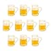 JETEHO 10Pcs Dollhouse Mugs Miniature Cups Dollhouse Beer Cup Mug Model for Miniature Dollhouse Accessories Girls Toy