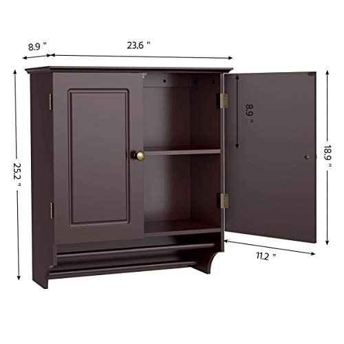 Yaheetech Wood Mounting Medicine Hanging Organizer Kitchen