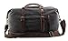 JIAO MIAO Overnight Canvas Leather Travel Tote Duffel Shoulder Handbag Bag,170805-black One Size (Hardcode)