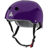 Triple Eight The Certified Sweatsaver Helmet for Skateboarding, BMX, and Roller Skating, Purple Glossy, Large/X-Large