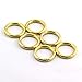 JCBIZ 6pcs 35mm Round Spring Snap Hooks Clip DIY Accessories for Handbag Purse Shoulder Strap Key Chains Buckle Zinc Alloy Circle Round Metal Spring Key Ring Light Gold