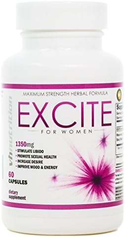 VH Nutrition Excite | Female Libido Enhancer | Sexual Enhancement for Women to Boost Sex Drive - 30 Day Supply - 60 Capsules