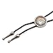 Lychee Sun Shield Leather Bolo Bola Tie Necktie Western Cowboy Rodeo Necklace