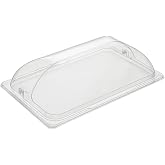 Restaurantware-Cater Tek 21 Inch Polycarbonate Plate Cover, 1 Shatterproof Dish Cover - Dishwashable, For 21 Inch Plates, Clear Plastic Tray Lid, Flap Handle Design, Endures Up To 210F