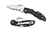 Spyderco - Black - Meadowlark 2 Lightweight FRN Handled Knife with Steel PlainEdge Blade - Trademarked Round Hole - Back Lock Mechanism - BY04PBK2