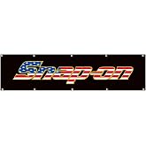 Snap On Flag Tools 2X8FT Black Banner for Garage Wall Decor Man Cave Vibrat Color/HD printing/Polyster Banner