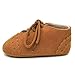 Voberry Baby Girl Boys Lace Up Sneakers Soft Soled Anti-Slip Toddler Shoes (6~12 Month, Brown)