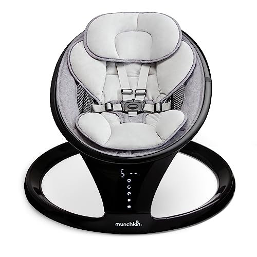 Munchkin Electric Baby Swing | Bluetooth Enabled Bouncer Rocker | Black