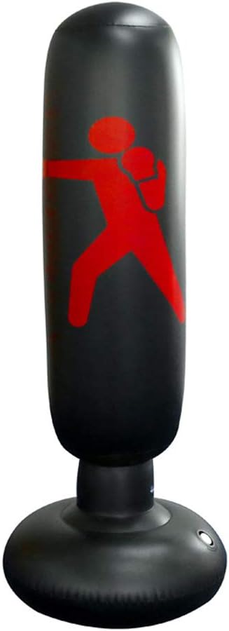 Cocolook Freestanding Punching Bag - 1.6M Adult Kids Heavy Boxing Bag with Suction Cup Steel Base, Free Stand Kickboxing Bags Kick Punch Bag