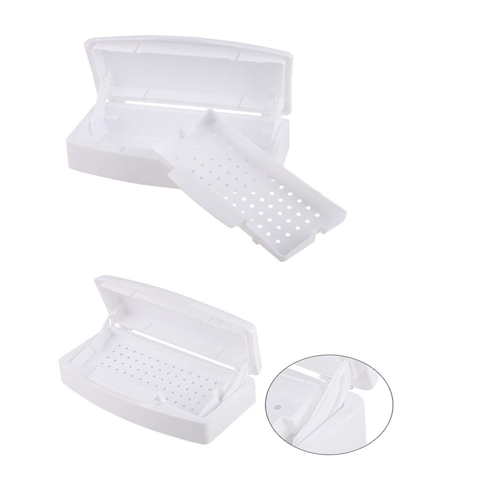 Pinkiou Nail Tool Clean Box Plastic Nail Tray for Alcohol Cleaning Container for Nipper Clipper Cutter Manicure Tools Nail Art Equipment for Salon SPA : Beauty