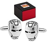MARVEL Avengers Iron Man Helmet Silver Tone Cufflinks + Marvel Gift Box