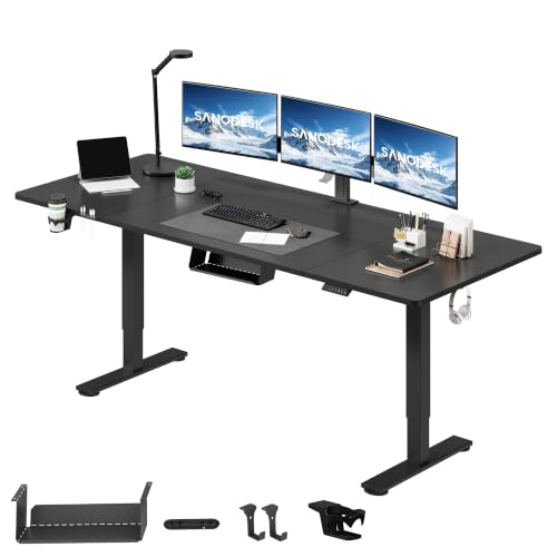 SANODESK Höhenverstellbarer Schreibtisch elektrisch 200x80 cm