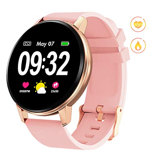 reloj inteligente gokoo para mujeres con actividad fitness impermeable  smartwatch con ritmo cardíaco presión arterial