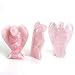 Top Plaza 1.5'' Carved Pocket Crystal Guardian Angel healing Reiki Figurines Statue(Rose Quartz)