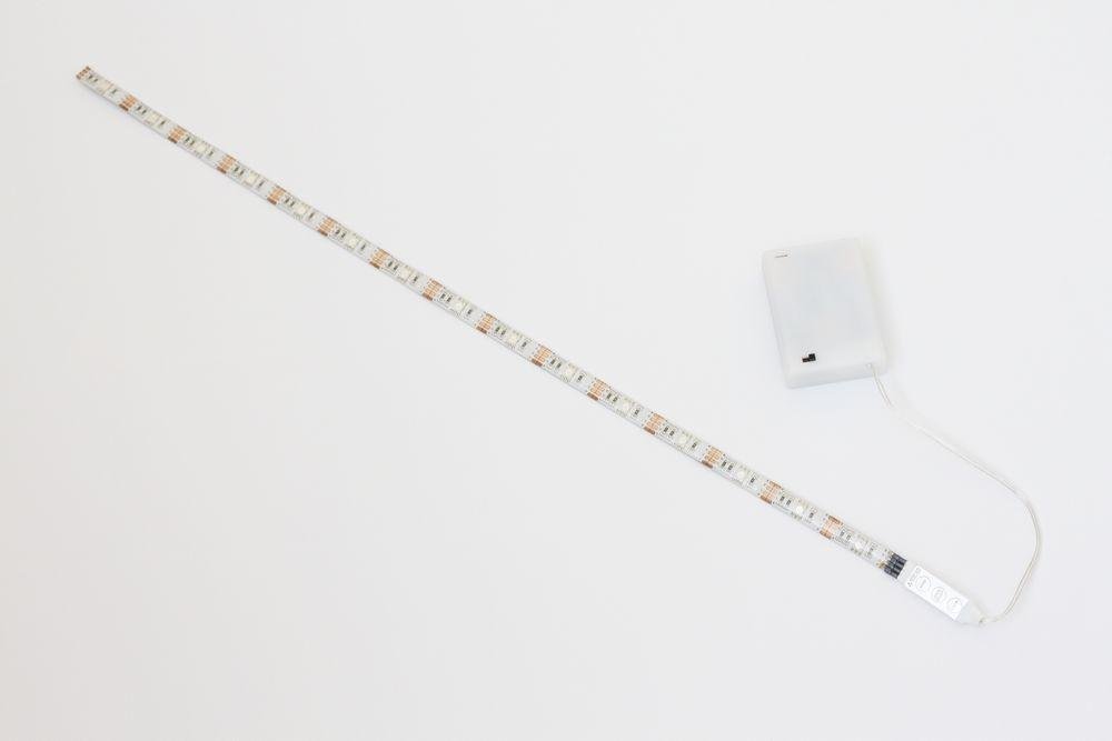 LED Light RGB Strip 50cm 19.7in. + Battery box + mini controller , battery powered, multi color