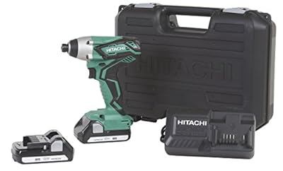 Hitachi WH18DGL 18-Volt 1/4-Inch Cordless Lithium Ion Impact Driver Kit (Lifetime Tool Waranty)