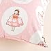 COSMOPLUS Kids Toddler Pillowcases-2 Pack Pillow Cover for Boys Girls Kids Bedding,Crown Princess/Pink Elephant
