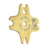 One Piece Brass Grill Scraper - Bristleless Method to Clean Your Barbecue Grill Grates - The Grate Grill Scraper