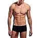 Avidlove Mens Underwear Sexy Bikinis Ice Silk Colorful Boxer Briefs, 1 Pack--Black, XXL = US L