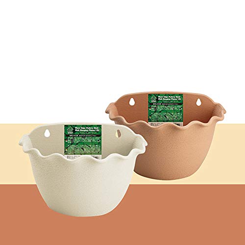 Jjoer Blumentopf Kunststoff Pflanztopf Aus WitterungsbestäNdigen Material BlumenüBertopf Blumentopf Zum EinhäNgen Blumentopf Balkon FüR InnenräUme PflanzküBel White – Bild 6