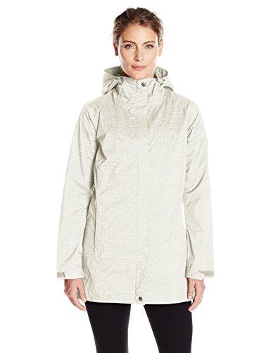 Columbia Women's Splash A Little Rain Jacket, Sea Salt Dotty Dye Print, X-Large