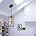 HMVPL Pendant Lights Kitchen Island, Farmhouse Pendant Light Fixture for Kitchen Island Dining Room Over Sink Hallway, Black Swag Light Chandelier, Glass Hanging Lamp