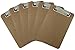 Trade Quest Memo Size 6'' x 9'' Clipboard Low Profile Clip Hardboard (Pack of 6)